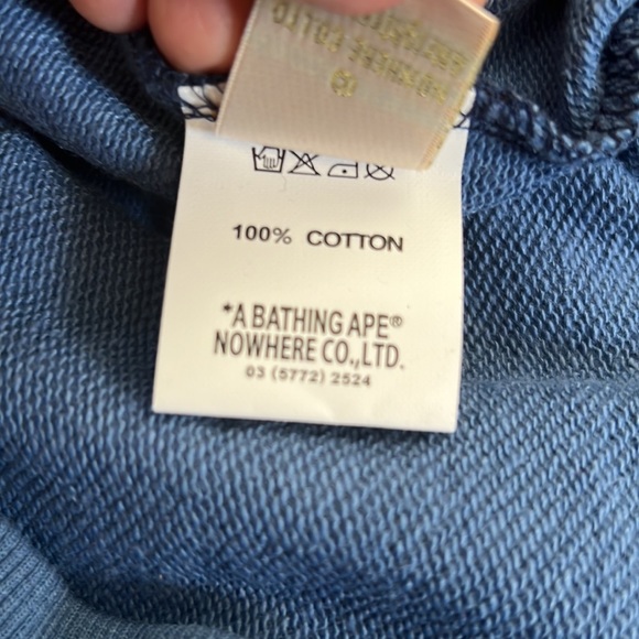 A Bathing Ape Hoodie Size Small Blue/Black Camouflage New withTags - Picture 9 of 9